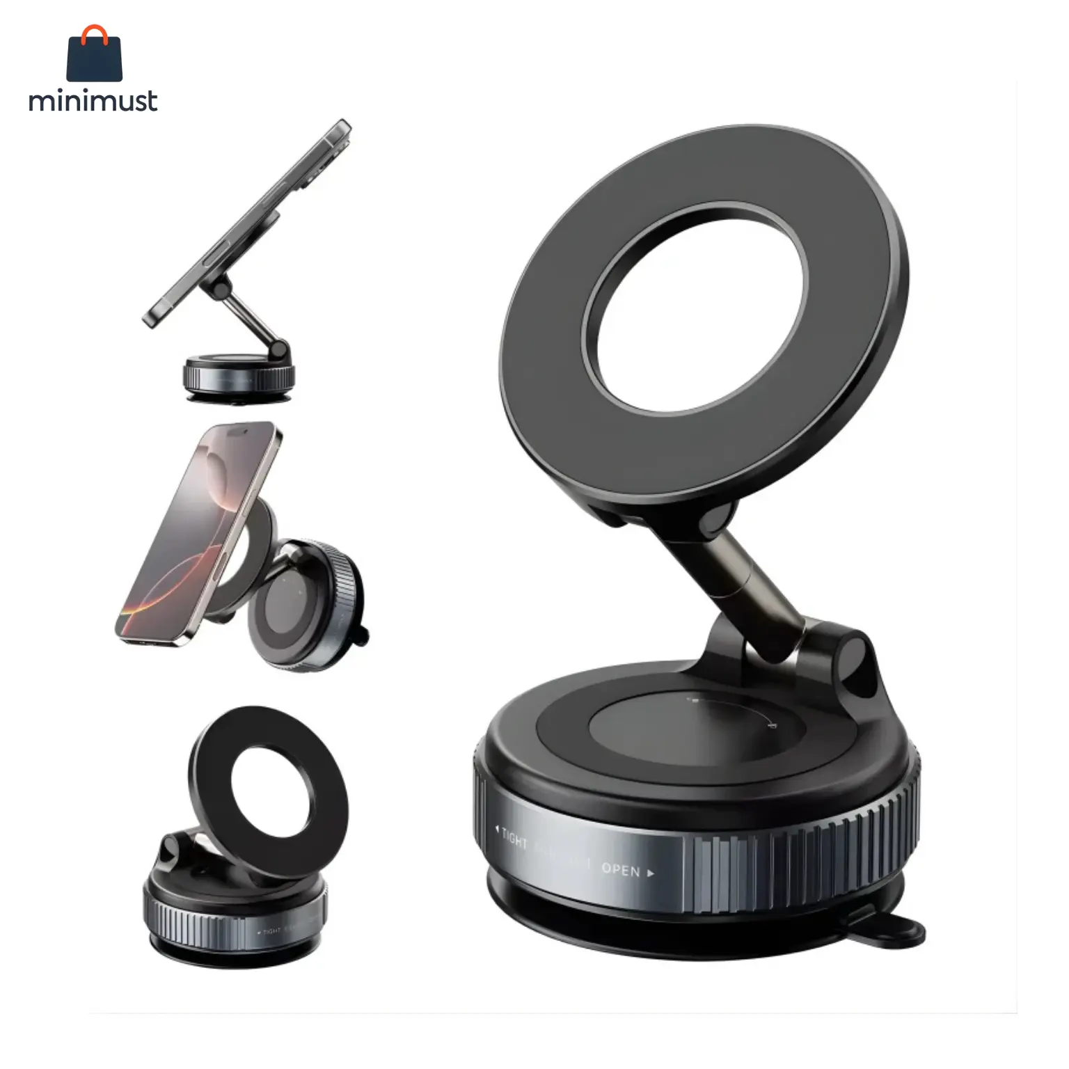 360° Adjustable Magnetic Phone Stand (MagSafe Compatible)