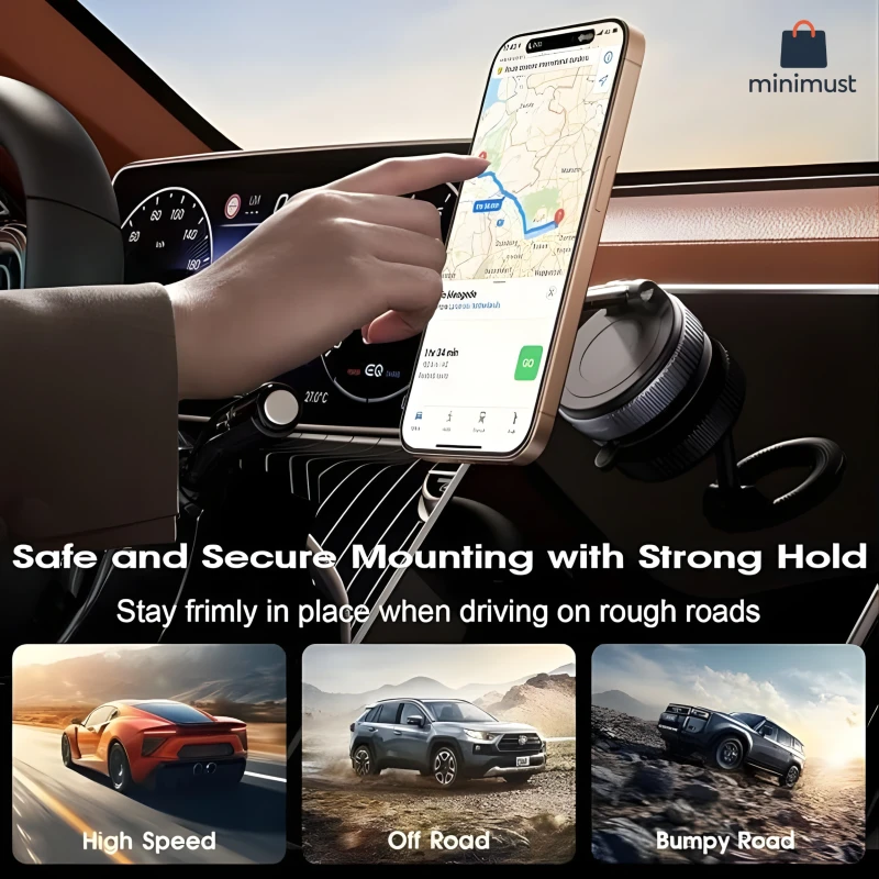 360° Adjustable Magnetic Phone Stand (MagSafe Compatible) - Image 2