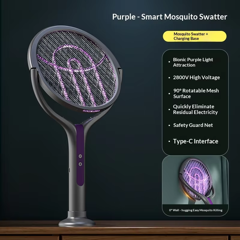 বৈদ্যুতিক ২-ইন-১ USB Rechargeable UV Mosquito Killer Lamp — ঘোরানো ও সম্প্রসারণযোগ্য মশা মারার যন্ত্র - Image 3